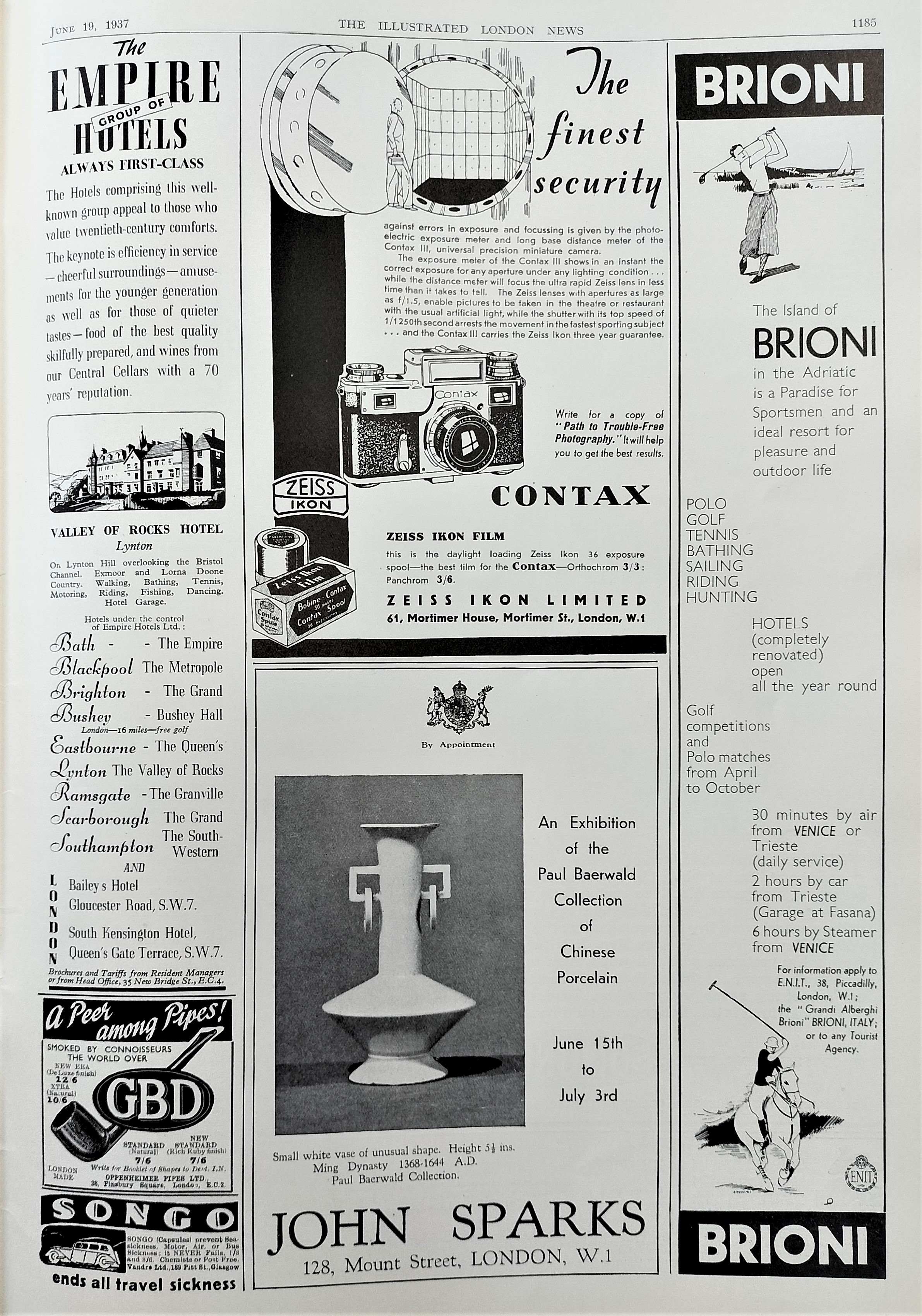 advert for contax camera